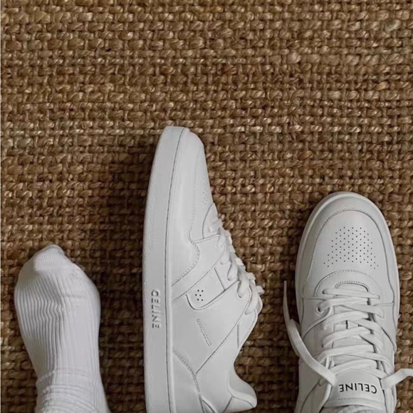 Celine Ivory Leather Sneakers